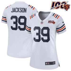 Women's Eddie Jackson White 100th Season Alternate Classic Player Limited Team Jersey