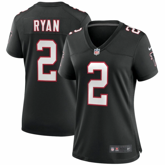 Women's Matt Ryan Black Throwback Player Limited Team Jersey