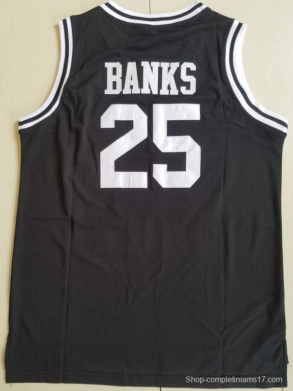 The Fresh Prince of Bel-Air Alfonso Ribeiro Carlton Banks Bel-Air Academy Black Basketball Jersey