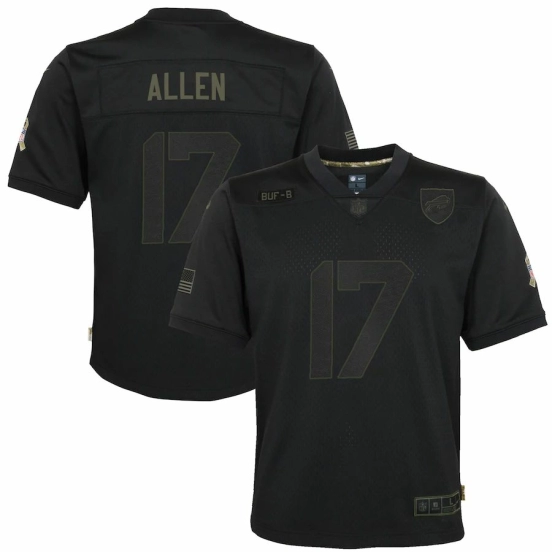 Youth Josh Allen Black 2020 Salute to Service Player Limited Team Jersey