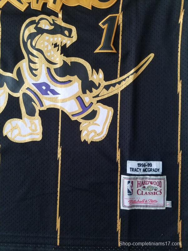 Tracy McGrady 1 1998-99 Throwback Classics Black Golden Edition Jersey