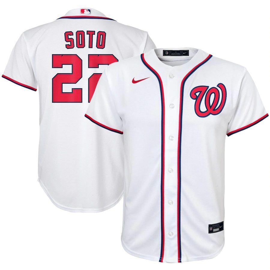 Youth Juan Soto White Home 2020 Player Team Jersey