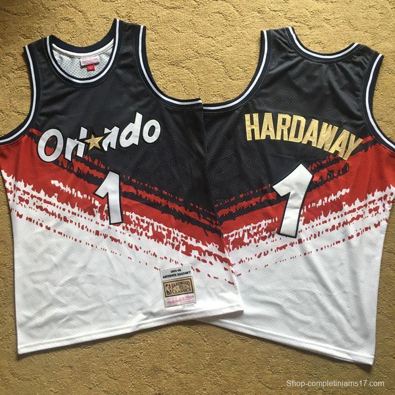 Men's Anfernee Hardaway Black And White Retro Classic Team Jersey