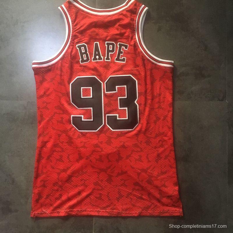 Men's BAPE Red Retro Classic Team Jersey