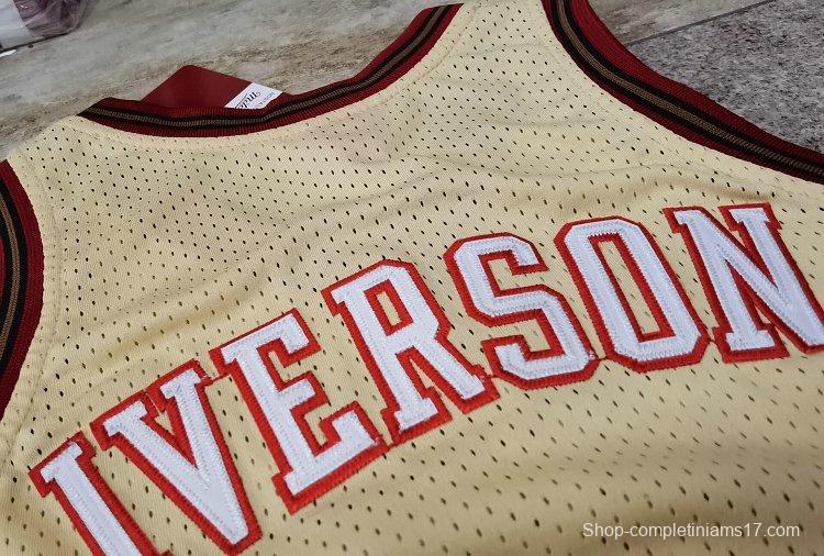 Men's Allen Iverson Golden Retro Classic Team Jersey