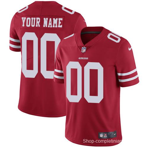 Men's Red Custom Limited Team Jersey