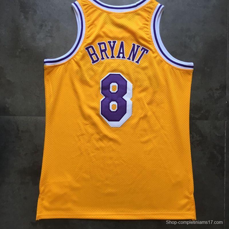 Men's Kobe Bryant Yellow Retro Classic Team Jersey