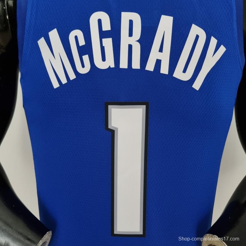 75th Anniversary McGrady #1 Orlando Magic Blue NBA Jersey