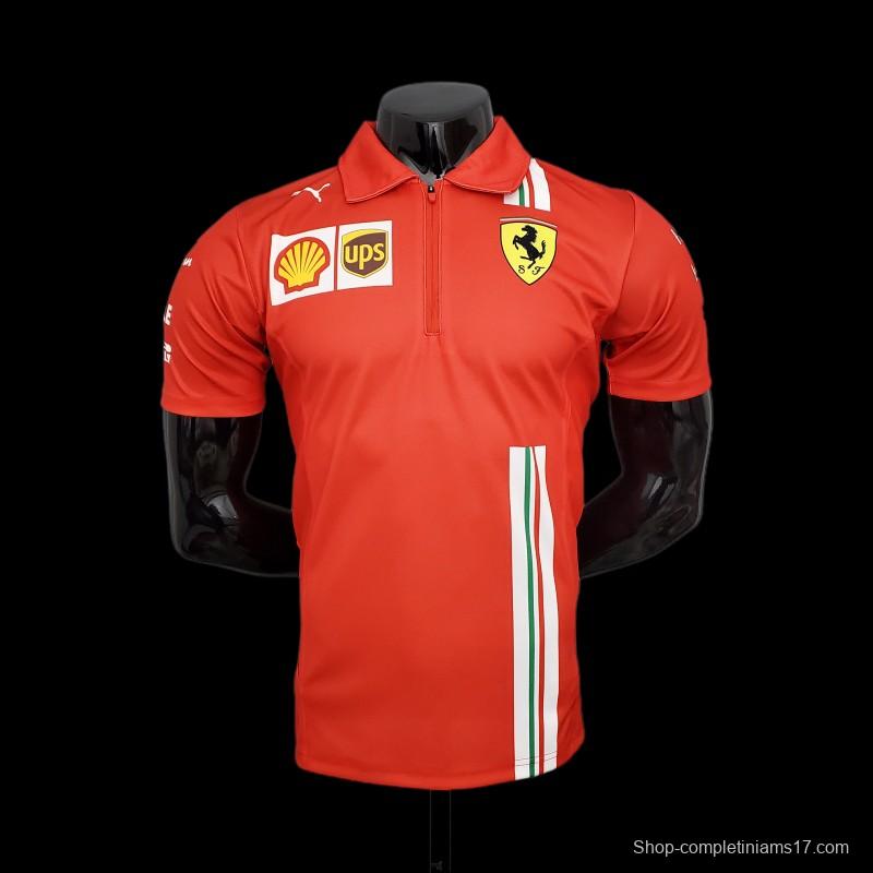 F1 Formula One; Ferrari Racing Suit Polo Red 