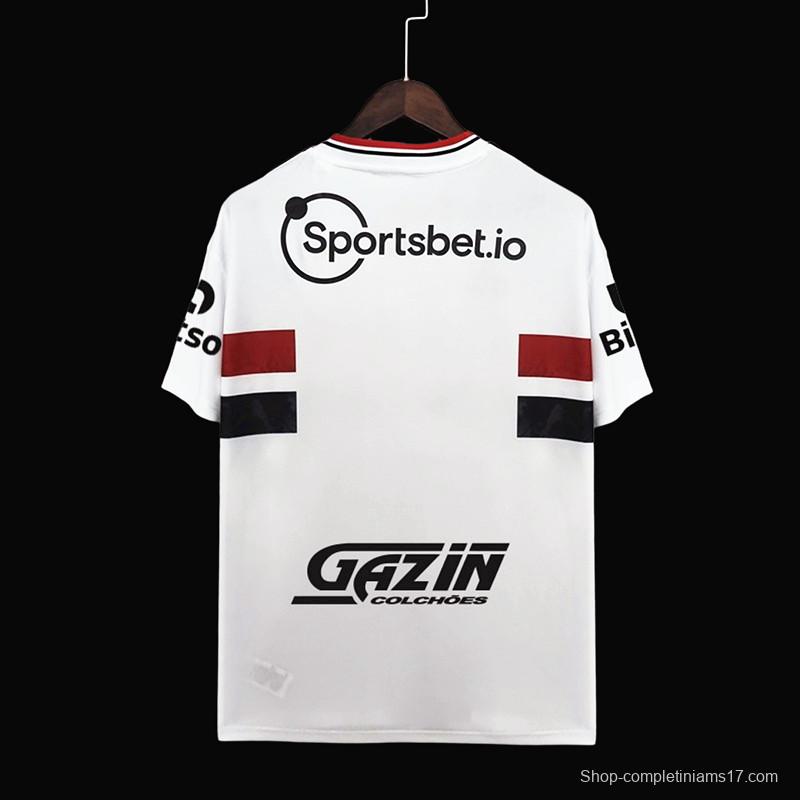 22/23 All Sponsor São Paulo Home  Soccer Jersey