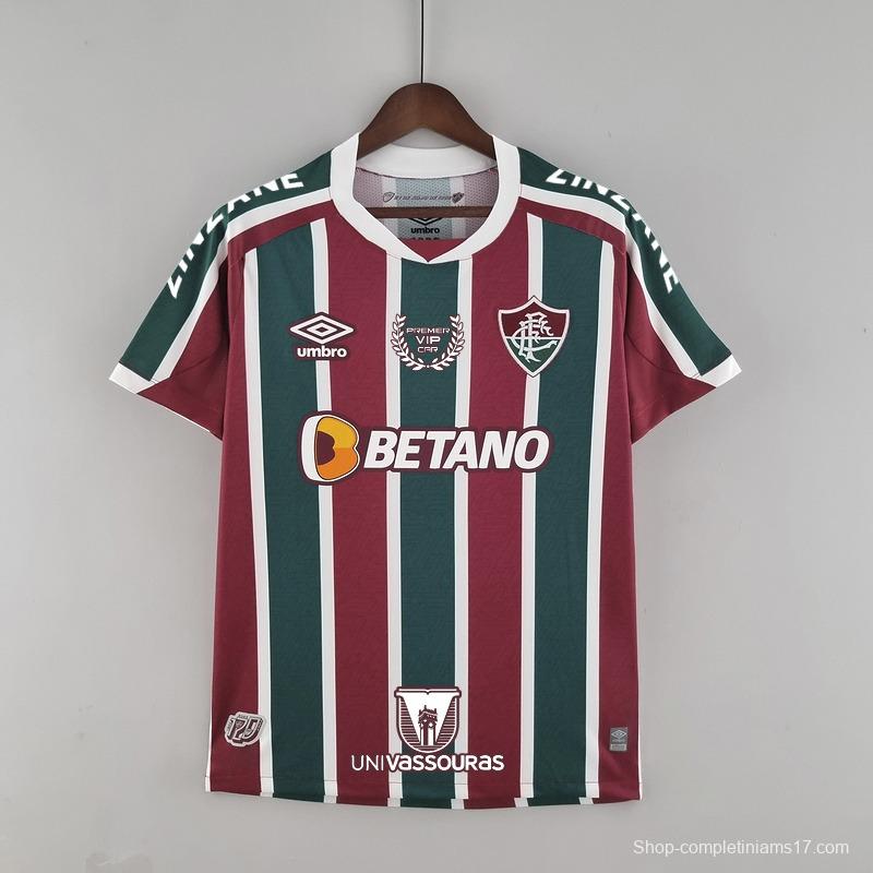 22/23 All Sponsors Fluminense Home  Soccer Jersey