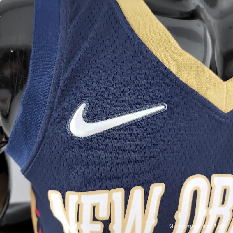 75th Anniversary New Orleans Pelicans Ingram #14 Navy Blue NBA Jersey