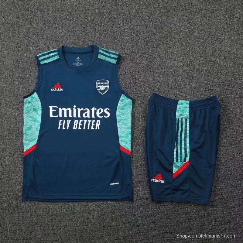 22/23 Arsenal Pre-match Training Jersey Royal Blue Vest