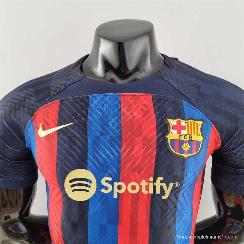 Player Version 22-23 Barcelona Home Soccer Jersey