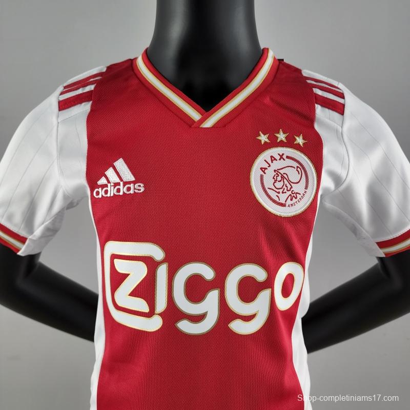 22/23 Kids Kit Ajax Home Size：16-28 Soccer Jersey