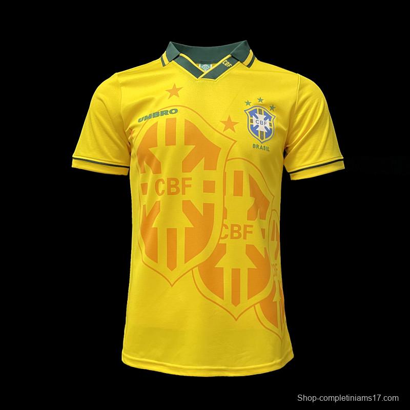 Retro 1994 Brazil Home Soccer Jersey