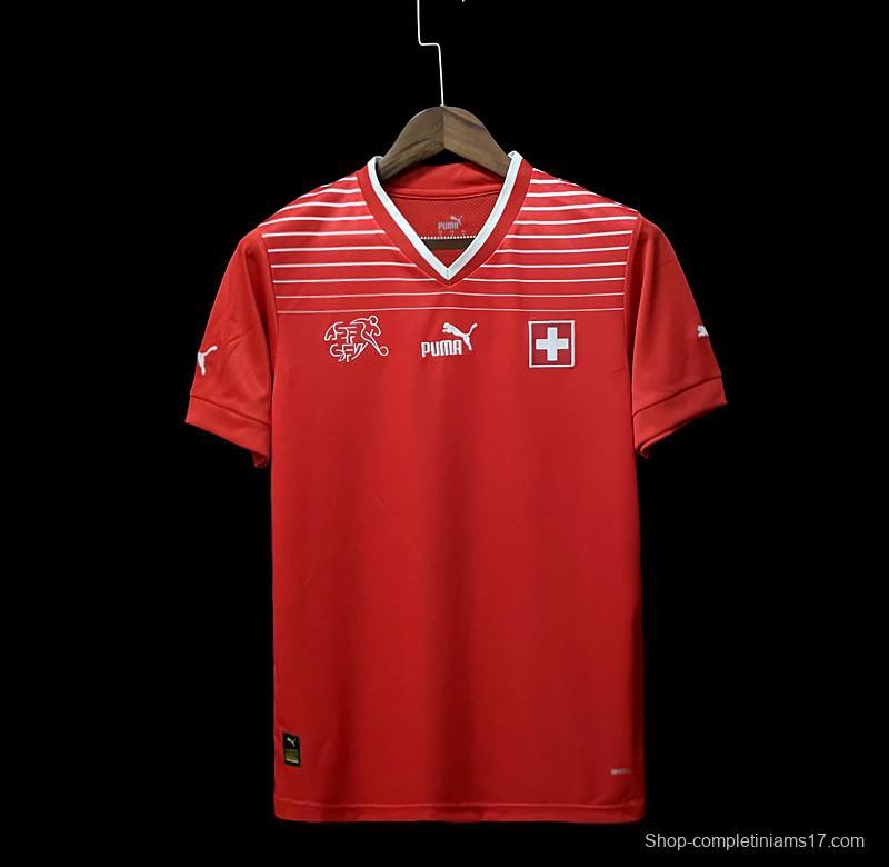 2022 Switzerland Home Soccer Jersey