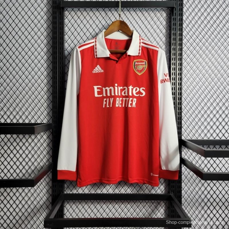 22/23 Arsenal Home Long Sleeve Soccer Jersey