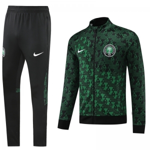 2022 Nigeria Green Full Zipper Jacket+Long Pants