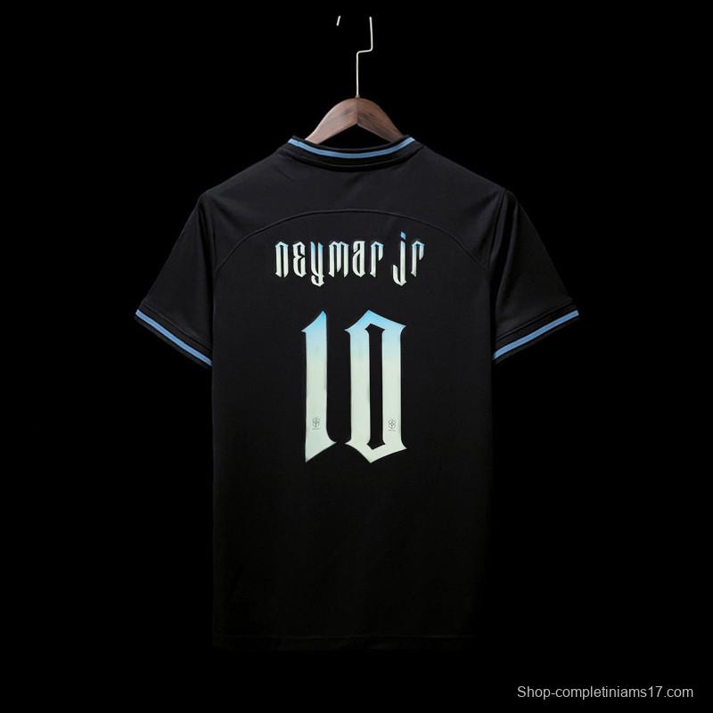 2022 Brazil Black Neymar JR #10 Printing Jersey