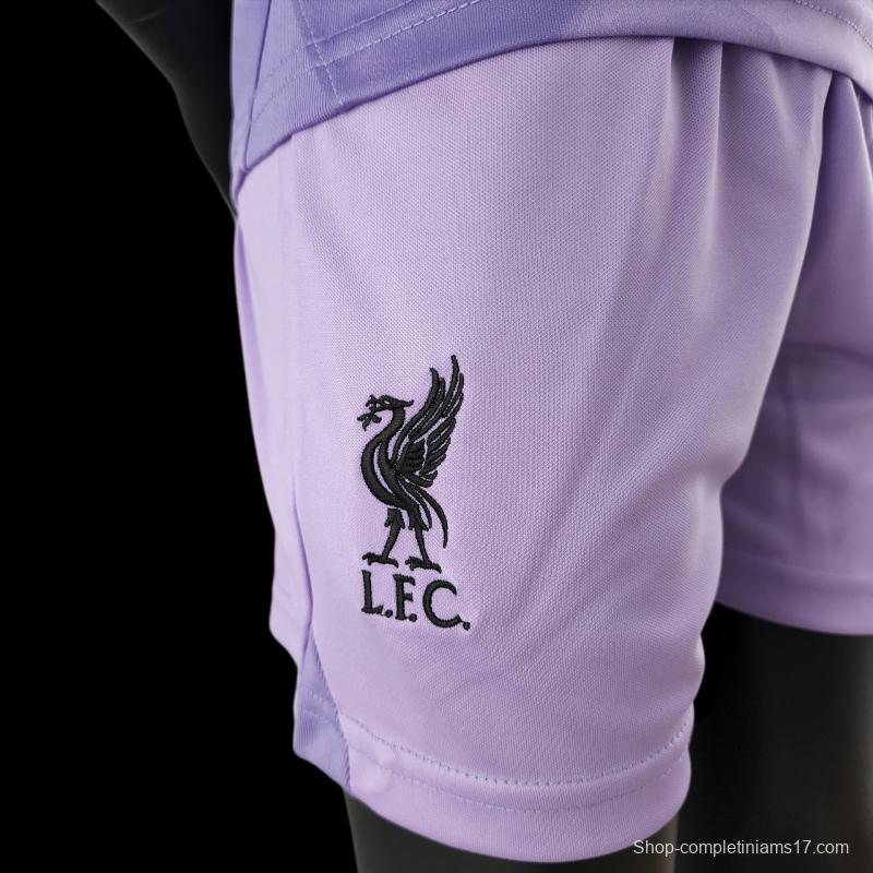 22/23 Liverpool Kids Kit Goalkeeper Purple Size 16-28