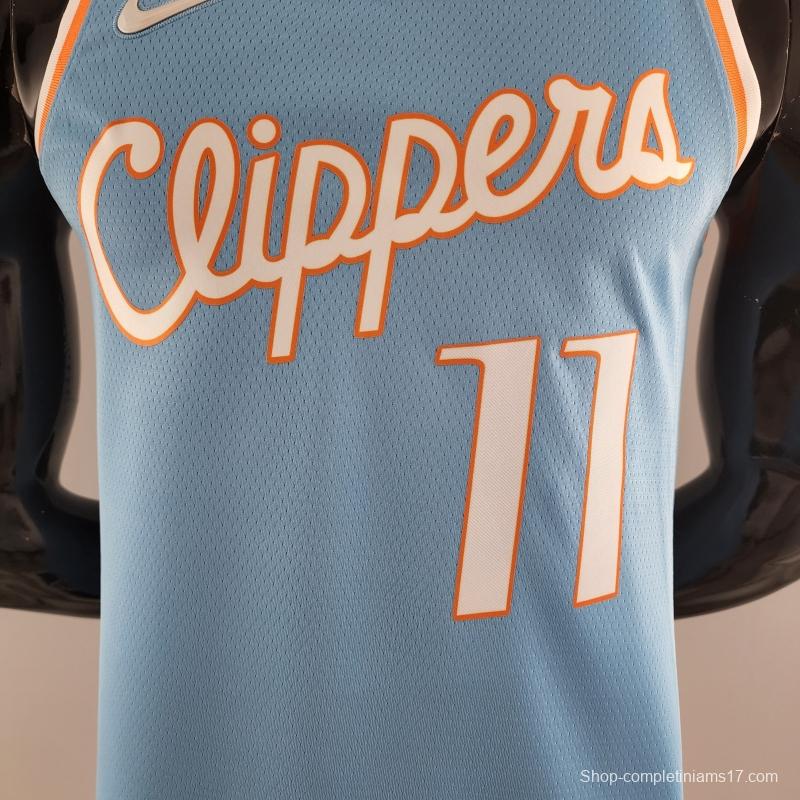 2022 WALL#11 Los Angeles Clippers City Edition NBA Jersey Blue