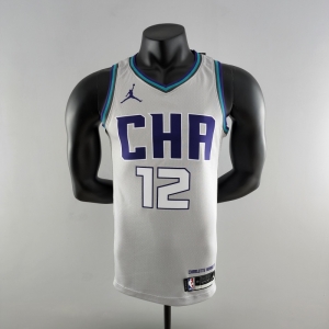 2019 NBA Oubre Jr. #12 Charlotte Hornets Grey Jersey