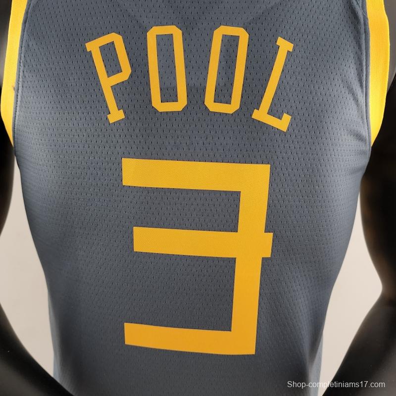 2018 POOLE#3 Golden State Warriors Grey NBA Jersey