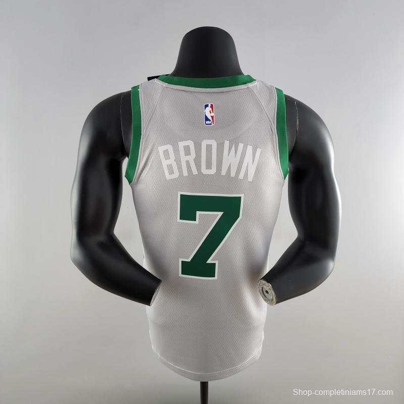 BROWN#7 Boston Celtics Grey NBA Jersey