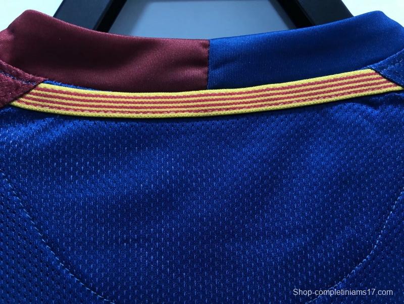 Retro 08/09 Barcelona Home Champions Version Soccer Jersey