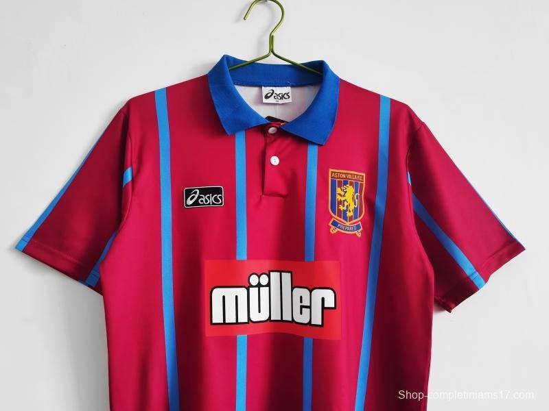 Retro 1993/95 Aston Villa Home Soccer Jersey