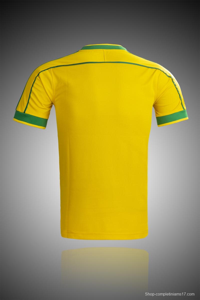 Retro 1998 Brazil Home Soccer Jersey