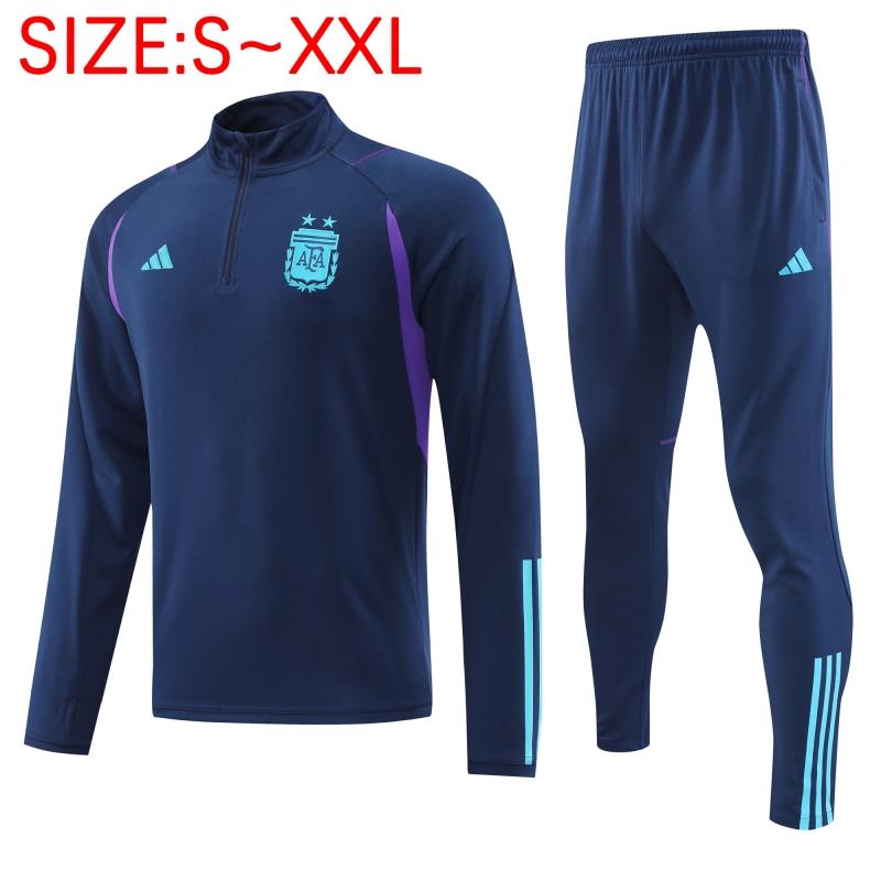 2022 Argentina Navy Half Zipper Tracksuit