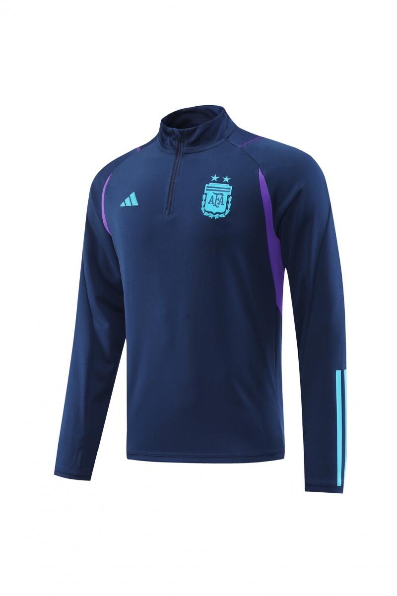 2022 Argentina Navy Half Zipper Tracksuit