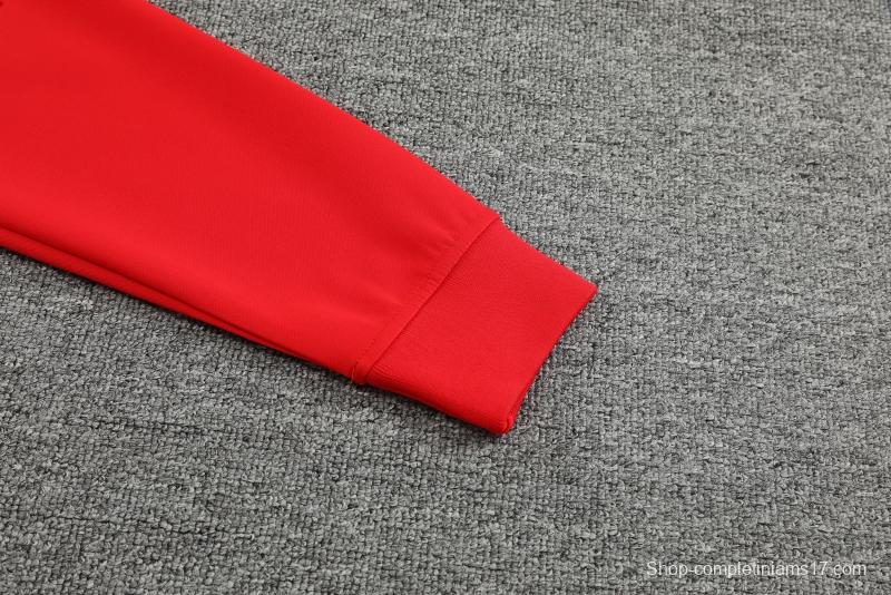 2022 Portugal Red Full Zipper Tracksuit