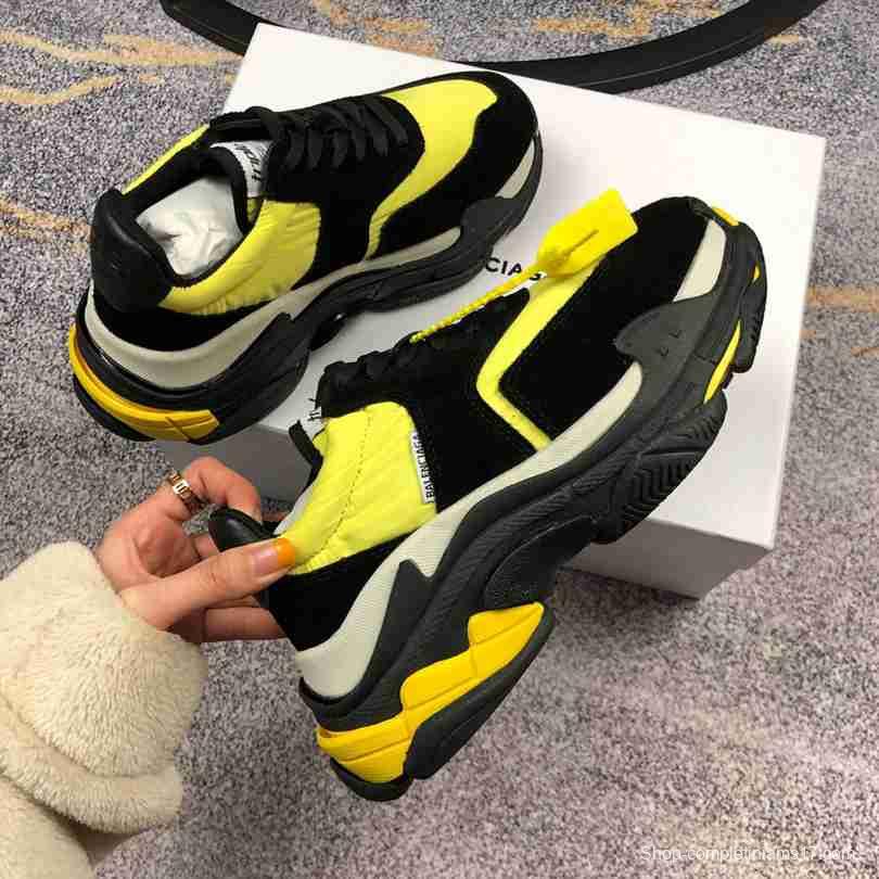 Men Balenciaga Triple-S 2 Yellow Black Sneaker