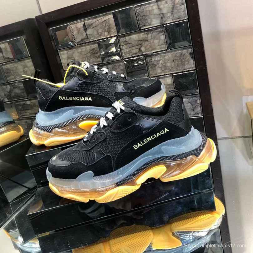 Men/Women Balenciaga Triple S Sneaker Black/Yellow Item 6380380