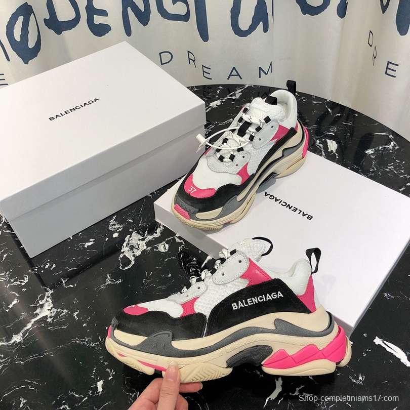 Men/Women Balenciaga Triple S Sneaker Black/Pink