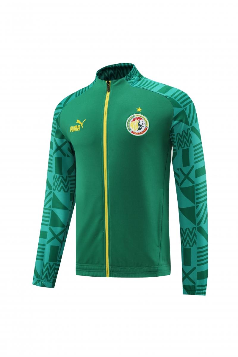 2022 Senegal Green Full Zipper Tracksuit