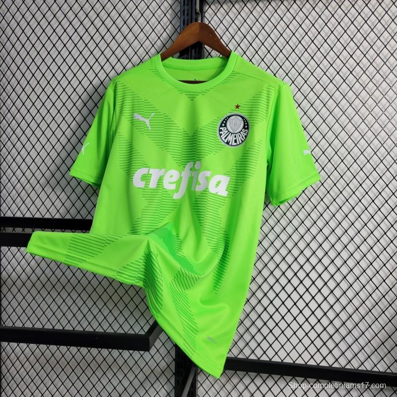 23-24 Palmeiras Fluorescent Green Goalkeeper Jersey