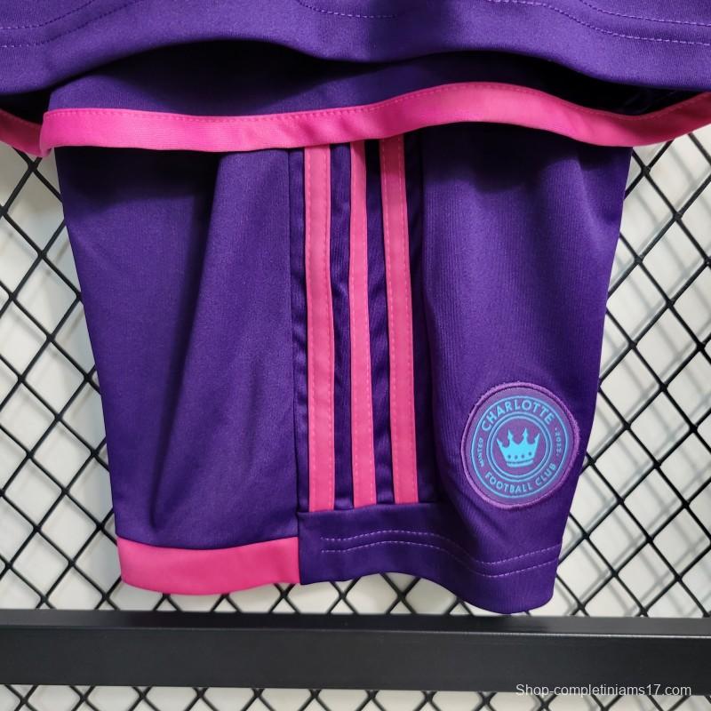 23-24 KIDS Charlotte Away Purple Jersey Size 16-28