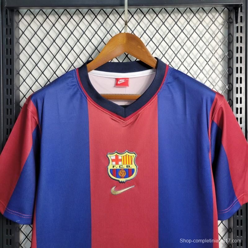 Retro 98-99 Barcelona Home Soccer Jersey