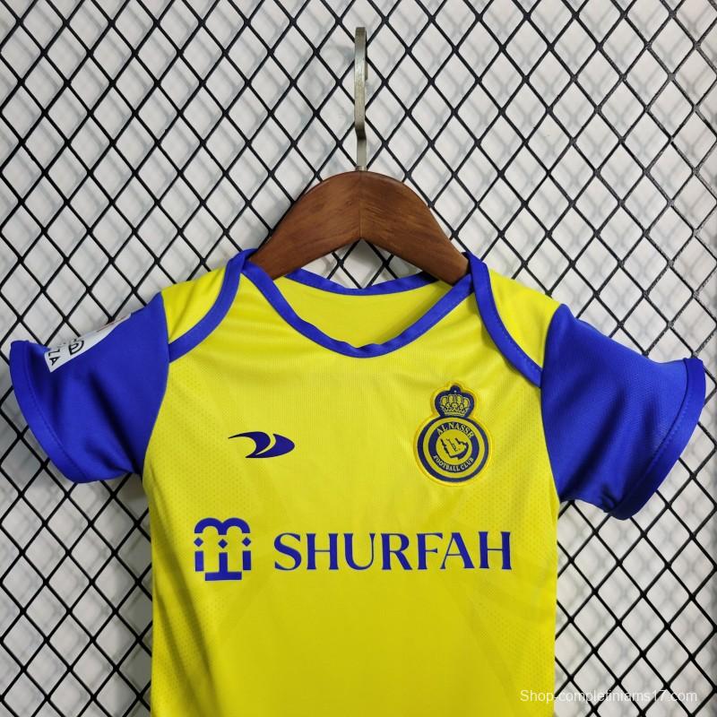 23-24 Baby Al-Nassr FC Victory Home Soccer Jersey Baby 6-18 Month