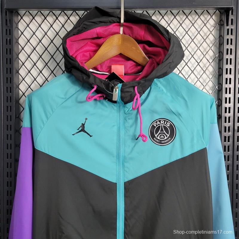 23/24 PSG Black Blue Purple Windbreaker