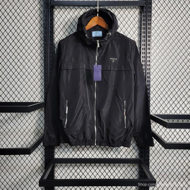 2023 PRADA Black Windbreaker