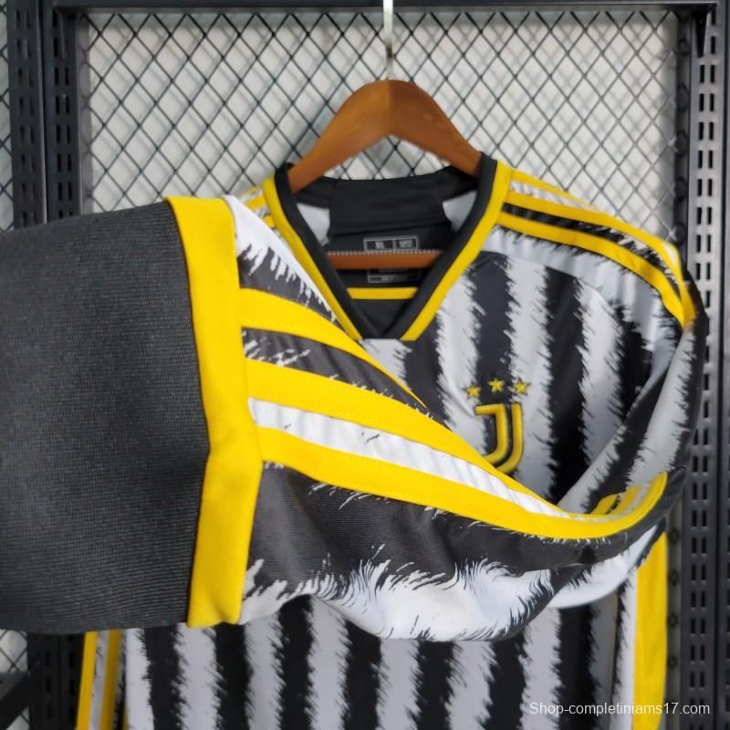 23-24 Juventus Home Long Sleeve Jersey