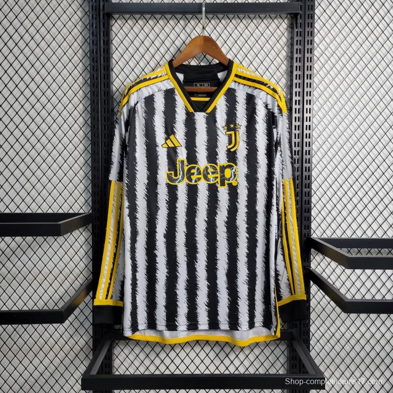 23-24 Juventus Home Long Sleeve Jersey