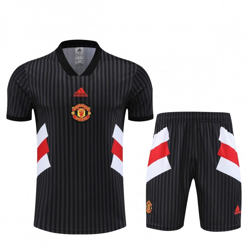 23 24 Manchester United Black Remake Icon Short Sleeve+Shorts