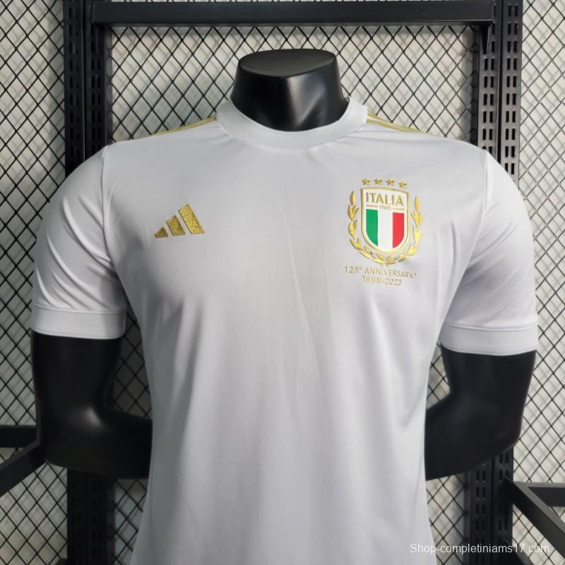 Player Version 2023  Italy 125th Anniversary Edition White Jersey