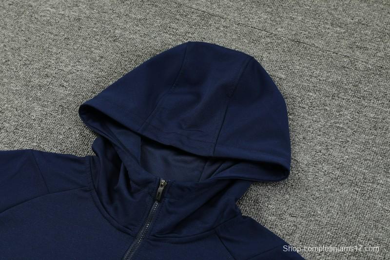 23/24 Ajax Navy Hoodie Full Zipper Jacket+Pants